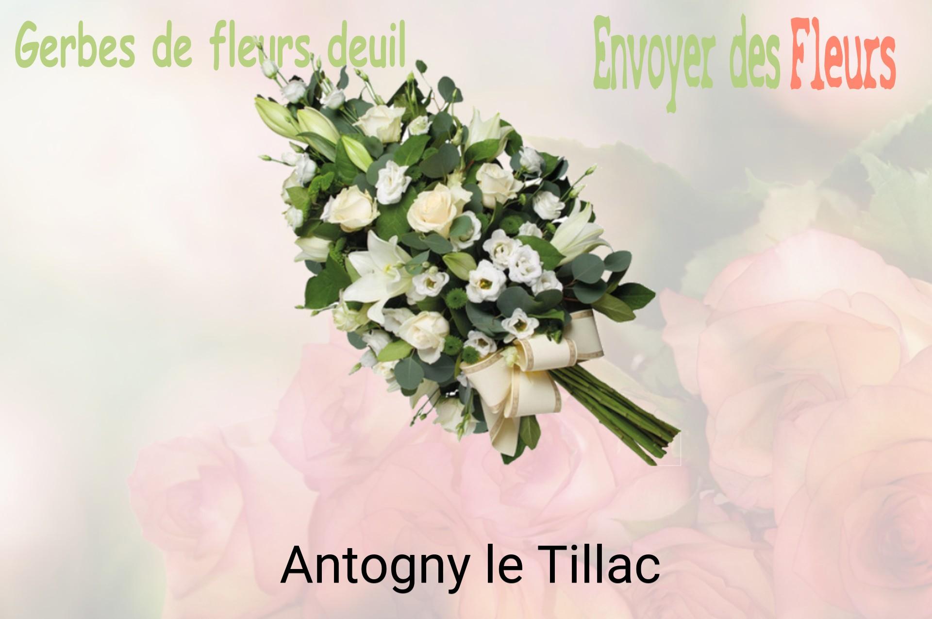 Gerbe de fleurs de deuil livrée à Antogny-le-Tillac